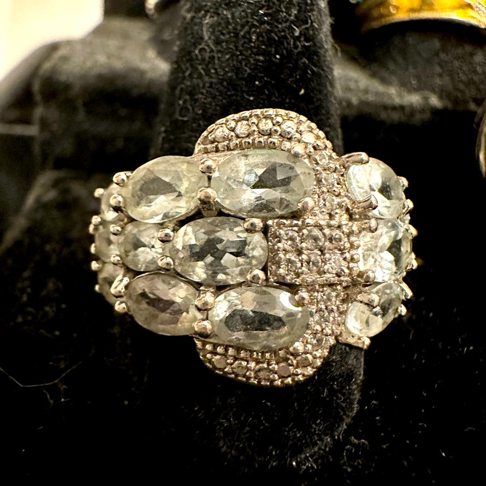 Blue Topaz 925 Sterling Buckle Ring